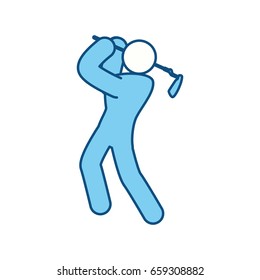 Golf player pictogram