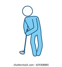 Golf player pictogram