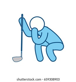Golf player pictogram