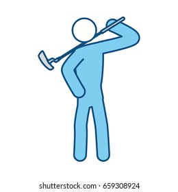 Golf player pictogram