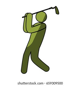 Golf player pictogram