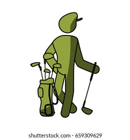 Golf player pictogram