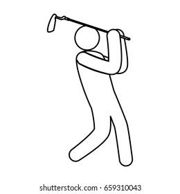 Golf player pictogram
