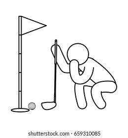 Golf player pictogram