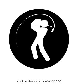 Golf player pictogram
