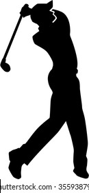 Silueta del jugador de golf