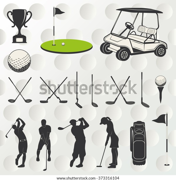 Golf Player Silhouette Stock Vector (Royalty Free) 373316104 | Shutterstock