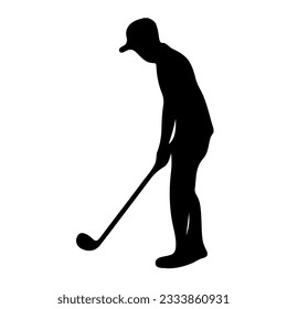 Golf player silhouette design vector