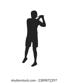 golf player silhouette. golfer silhouette. Vector silhouette of golfer on white background. black golf player isolated on white background. cutout golf player. hand drawn design. vector illustration.