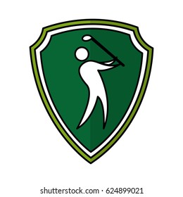 golf player silhouette icon