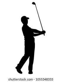 Golf player silhouette vector