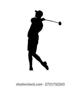 Silueta del jugador de golf, Vector de la silueta del jugador de golf