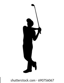 Golf player silhouette vector