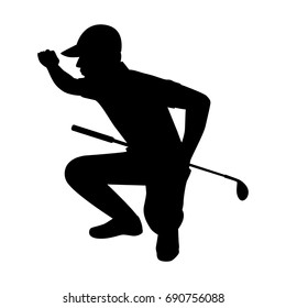 Golf player silhouette vector