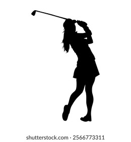 golf player silhouette vector design illustrator