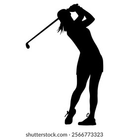 golf player silhouette vector design illustrator