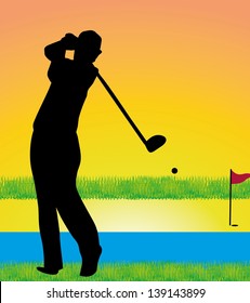 Golf Player Vector Art Stock Vector (Royalty Free) 139143899 | Shutterstock