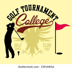 golf player vector art