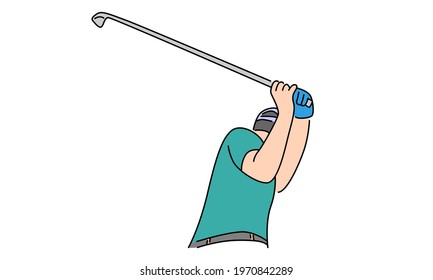 Golf player vector illustration design