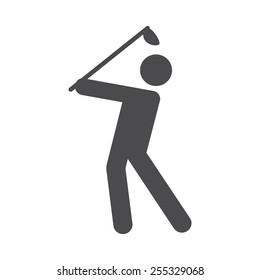 Golf player vector image to be used in web applications, mobile applications and print media