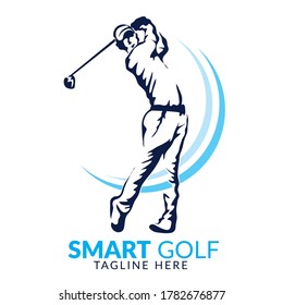 golfer swing logo