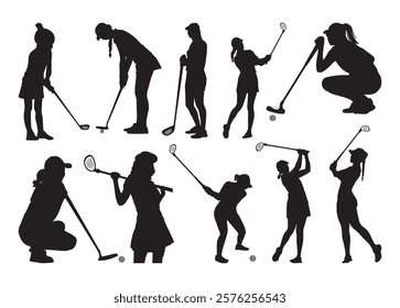 Golf Player Vector For Print, Golf Player Clipart, Golf Player vector Illustration