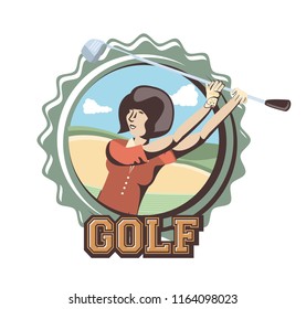 golf player woman in the course