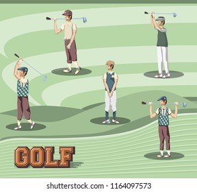 golf players in the course