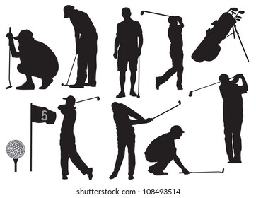 Golf Players Silhouette