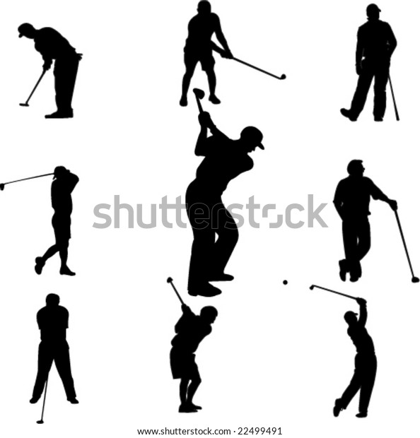 Golf Players Vector Stock Vector (Royalty Free) 22499491