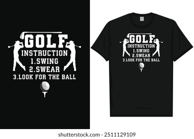 Golf playing golf lovers golfer golfing typography, graphic T-shirt design