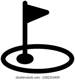 Golf post for the vip member with flag attach