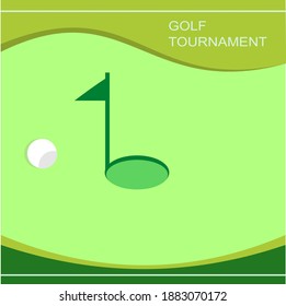 Golf poster design Template. Flyer  vector
