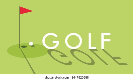 Golf poster design. Golf vector. background. free space for text. copy space.