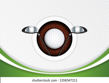 Golf poster, vector illustration
