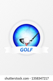 Golf poster, vector illustration