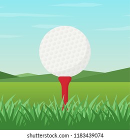 Golf poster vector. wallpaper. free space for text. background.