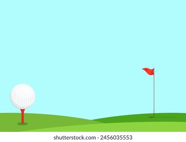 Golf poster vector. wallpaper. free space for text. background.