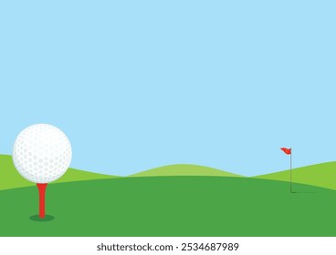 Vetor de cartaz de golfe. papel de parede. espaço livre para texto. fundo.