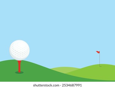 Vector de cartel de golf. Fondo de pantalla. espacio libre para texto. fondo.