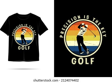 Golf precision silhouette t shirt design