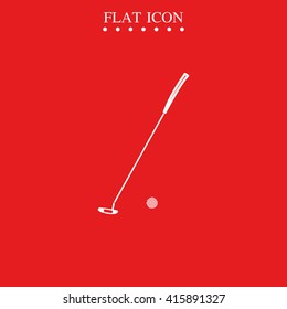 Golf putter icon.