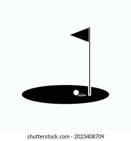 Golf Range Icon. Sport Facility Symbol  - Vector.