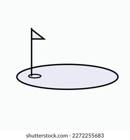 Golf Range Icon. Sport Fields Symbol. 