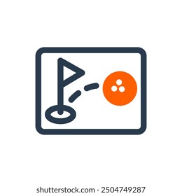 Golf Range Vector Icon Illustration