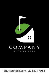 golf real estate vector logo design - Shutterstock ID 2368777055