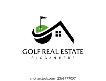 golf real estate vector logo design - Shutterstock ID 2368777057