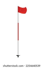 Golf realistic composition with isolated piece of sport equipment on blank background vector illustration