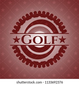 Golf red emblem