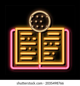 Golf Rules Book neon light sign vector. Glowing bright icon Golf Rules Book sign. transparent symbol illustration